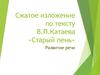 Сжатое изложение по тексту В.П.Катаева «Старый пень». Развитие речи