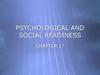 Psychological and social readiness