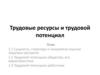 Трудовые ресурсы и трудовой потенциал