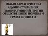 Общая характеристика административных правонарушений против общественного порядка и нравственности