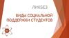 Виды социальной поддержки студентов