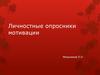 Личностные опросники мотивации