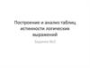 Построение и анализ таблиц истинности логических выражений