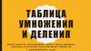 Таблица умножения и деления. Тренажёр на скорость