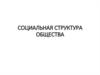 Социальная структура общества