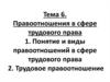 Правоотношения в сфере трудового права