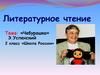 Литературное чтение: Э.Успенский «Чебурашка». 2 класс