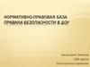 Нормотивно-правовая база. Правила безопасности в ДОУ
