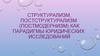 Структурализм, постструктурализм (постмодернизм) как парадигмы юридических исследований