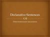 Declarative Sentences