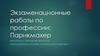 Экзаменационные работы по профессии: Парикмахер