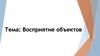 Восприятие объектов