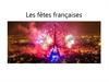 Les fêtes françaises