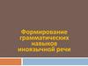 Формирование грамматических навыков иноязычной речи