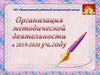 Задачи методической деятельности на 2019-2020 учебный год