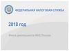 Итоги деятельности ФНС России. 2018 год