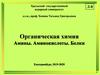 Амины. Аминокислоты. Белки. (Лекция 8)