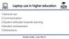 Laptop use in higher education