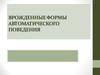 Врожденные формы автоматического поведения.  (3)