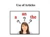 Use of Articles