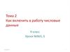Включение в работу числовых данных. (Урок 5-6)