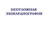Неотложная эхокардиография. (Лекция 6)