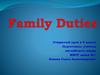 Family Duties. Открытый урок в 6 классе