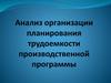 Анализ организации планирования трудоемкости производственной программы