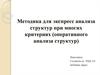 Методика для экспресс анализа структур при многих критериях (оперативного анализа структур)