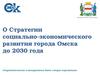 Стратегии социально-экономического развития города Омска до 2030 года