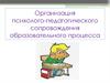 Организация психолого-педагогического сопровождения образовательного процесса
