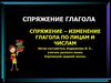 Спряжение глагола