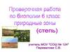 Степь. Проверочная работа. 6 класс