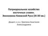 Патриархальное хозяйство восточных славян. Экономика Киевской Руси (IX-XII вв.)