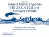 Subject Matter Eligibility and Software Patents