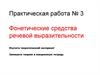 Фонетические средства речевой выразительности