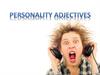 Personality. Adjectives