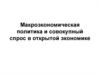 Макроэкономическая политика и совокупный спрос в открытой экономике.  Тема 11