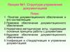 Структура управления документацией. Лекция №1