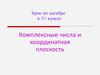 Комплексные числа и координатная плоскость. 10 класс