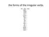 Passive voice. The forms of the irregular verbs