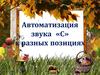 Автоматизация звука «С» в разных позициях