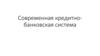 Современная кредитно-банковская система для ФСиР