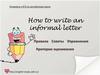 How to write an informal letter