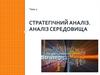 Стратегічний аналіз. Аналіз середовища