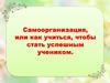 Самоорганизация, или как учиться, чтобы стать успешным учеником