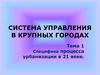 Специфика процесса урбанизации в XXI веке. (Тема 1)