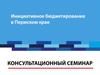 Обучающий семинар. Инициативное бюджетирование в Пермском крае