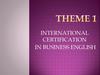 International certification in business english
