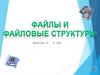 Файлы и файловые структуры